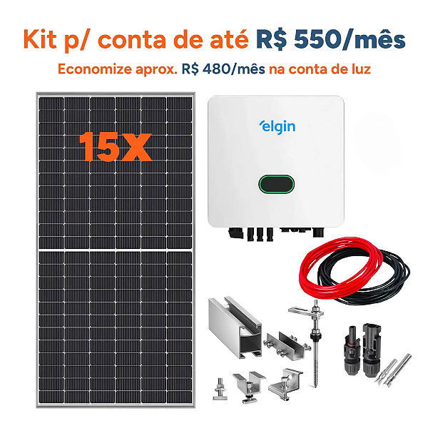 Kit De Energia Solar 9,30 Kwp Inversor Elgin C/fibromadeira