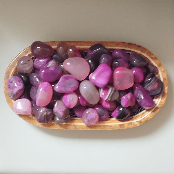Ágata Rosa Rolada - Pedra Da Compreensão e Harmonia