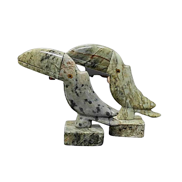 Estatueta Tucano Pedra Sabão Decoração | Energia dos Cristais