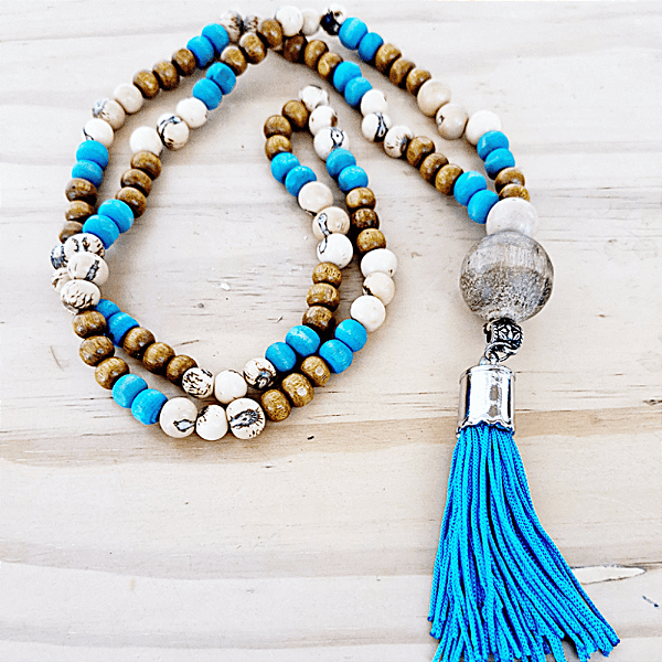 Japamala 108 Contas-Madeira e Sementes 8mm | Conexão, Equilíbrio e Propósito