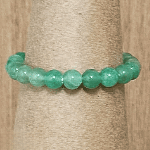 Pulseira Pedra Quartzo Verde 8mm - Harmonia e Equilíbrio