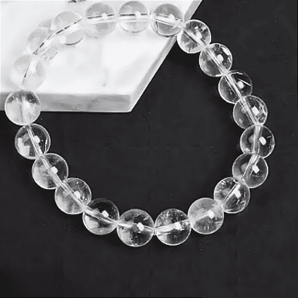Pulseira Quartzo Cristal 8mm - Poderoso Agente de Cura