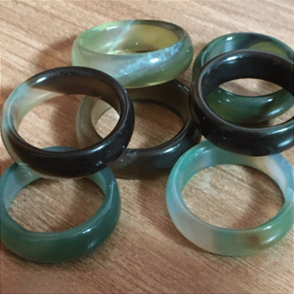 Aliança em Pedra Ágata Verde | A Pedra da Cura