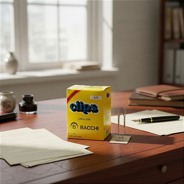 3 Caixas Clips Para Papel 4/0 Com 420 Unidades Bacchi