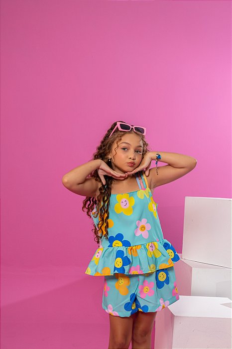 Conjunto Florzinhas Colorê