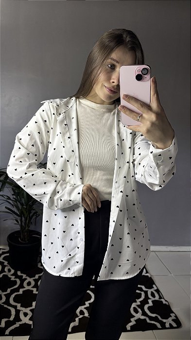 Camisa Botão Manga Longa