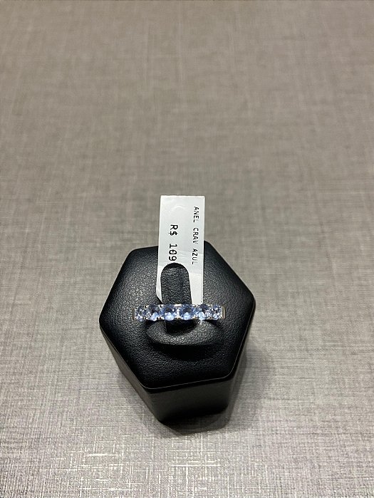 ANEL MEIA ALIANÇA AZUL