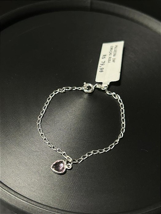 PULSEIRA INF CORAÇAO ROSA