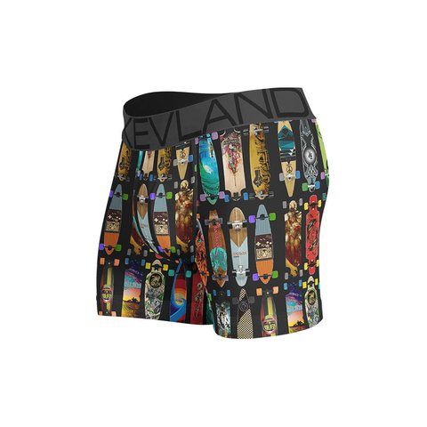 Cueca Boxer Kevland Long Boards Black