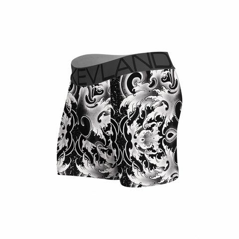 Cueca Boxer Kevland Black Waves