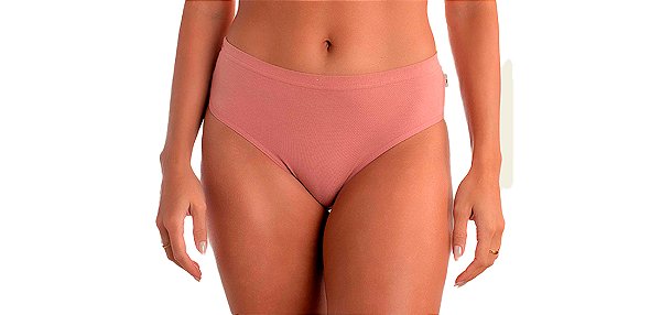 Kit 3 Calcinha Conforto Elastico Embutido Lisa Linda Brasil