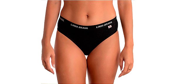 Kit 3 Calcinha Conforto Personalizada Lisa Linda Brasil