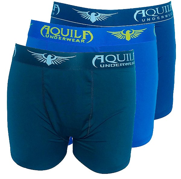 Kit Com 3 Cueca Boxer Masculina Plus Size Microfibra Sortido