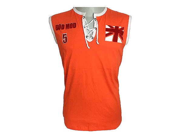 Camiseta Regata Estampada Masculina Algodão Coral
