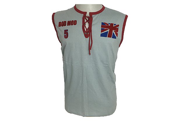 Camiseta Regata Estampada Masculina Algodão Cinza