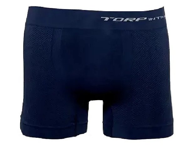 Cueca Boxer Torp Microfibra Sem Costura Marinho - Ref8416
