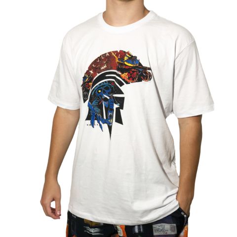 Camiseta Kevland Skate Skull Branco