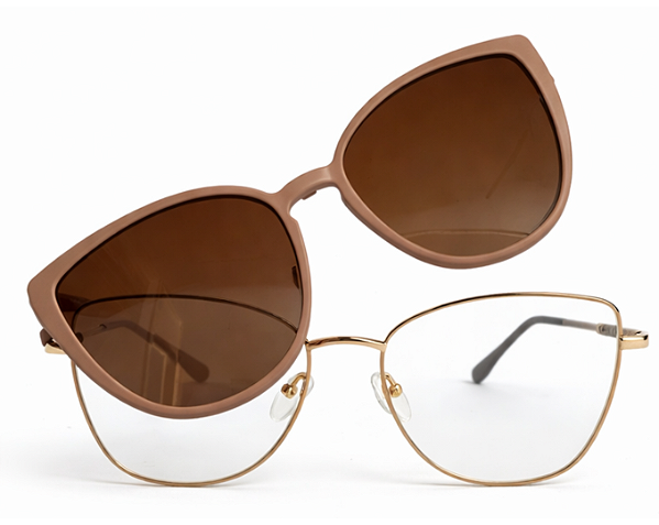 Armação de Óculos de Grau Feminino Clipon