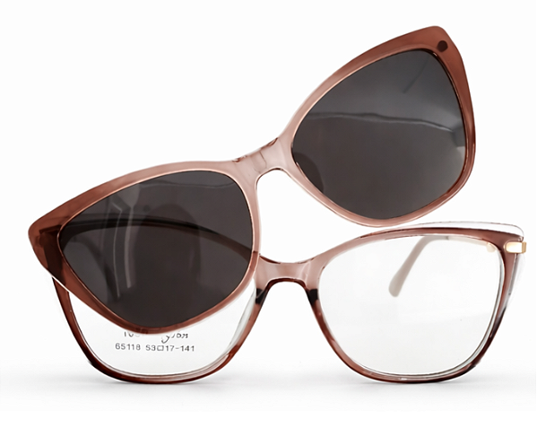 Armação de Óculos de Grau Feminino Clipon