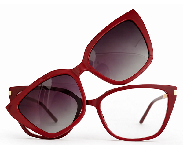 Armação de Óculos de Grau Feminino Clipon