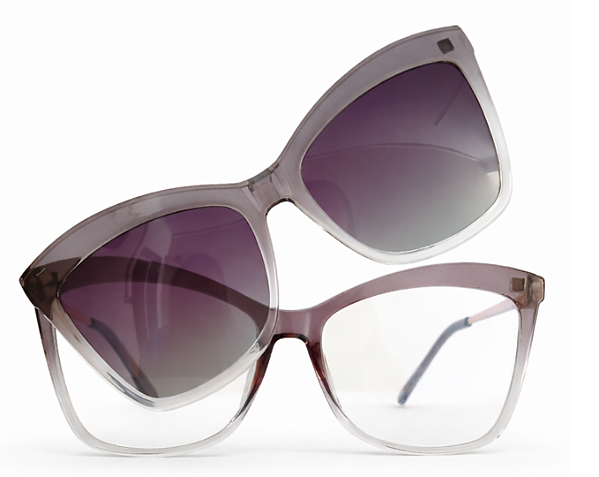 Armação de Óculos de Grau Feminino Clipon