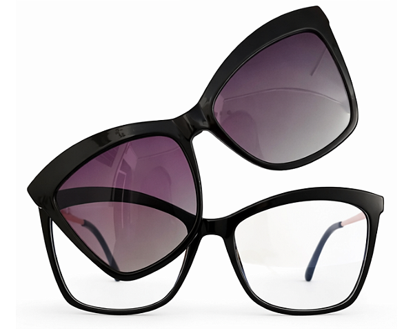 Armação de Óculos de Grau Feminino Clipon