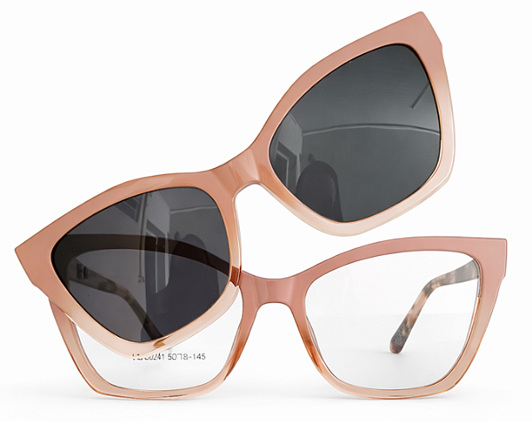 Armação de Óculos de Grau Feminino Clipon