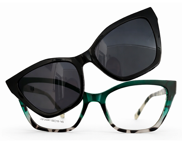 Armação de Óculos de Grau Feminino Clipon