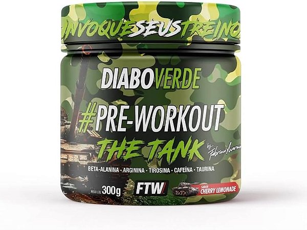 PRE-WORKOUT THE TANK FABRICIO MOREIRA CHERRY LEMONADE 300G - DIABO VERDE