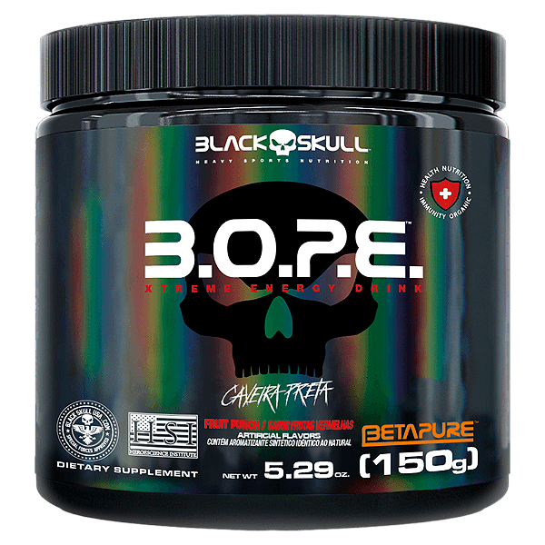 pre treino bope extreme energy 150g black skull