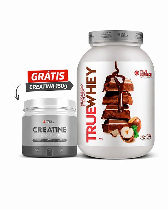 TRUE WHEY 837G + creatina 100% pura 150g de brinde