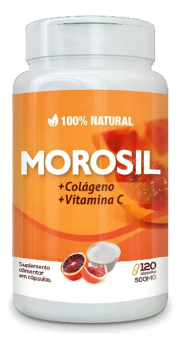 Suplemento Alimentar 100% Natural Morosil Colágeno Tipo 2 Vitamina C 120 Cápsulas