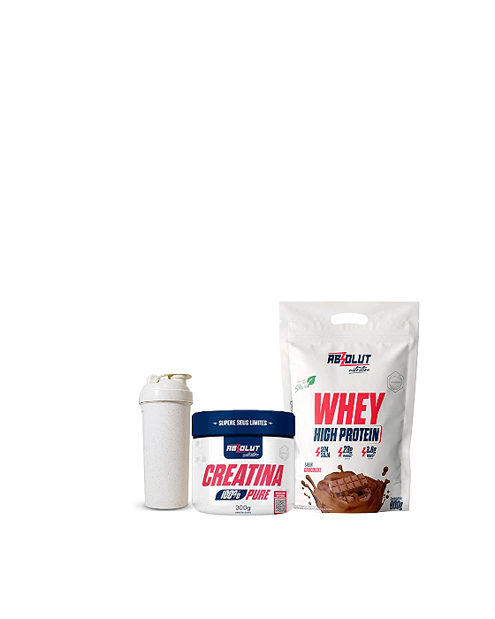 COMBO WHEY + CREATINA 300G + COQUETELEIRA DE BRINDE