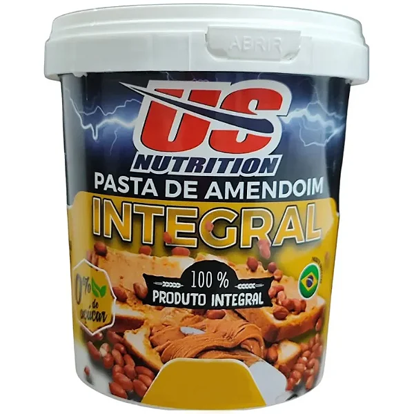 PASTA DE AMENDOIM INTEGRAL 1KG US NUTRITION