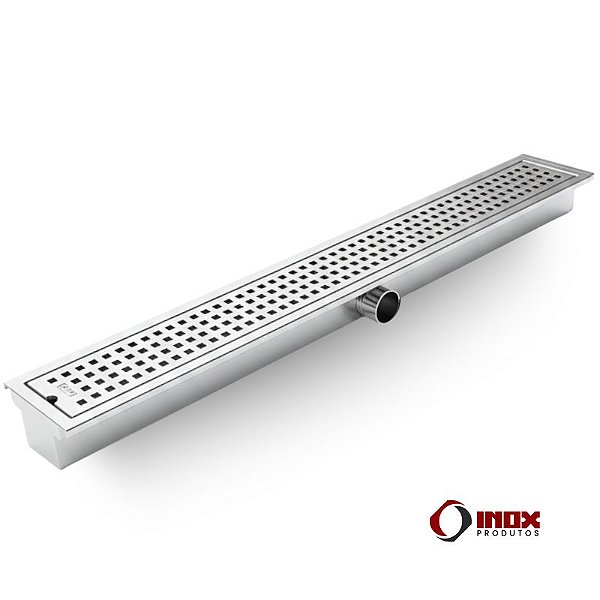 Ralo G104 Com Saída Lateral - Grelha com Furos Quadrados