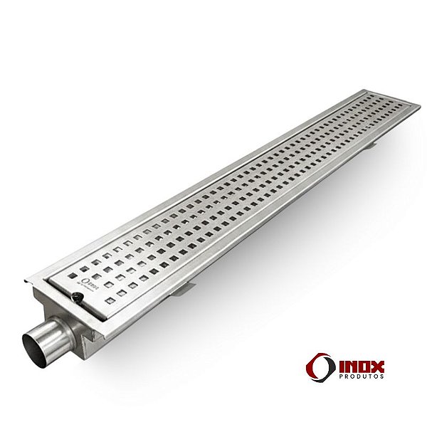 Ralo G104 Com Saída Na Ponta - Grelha com Furos Quadrados