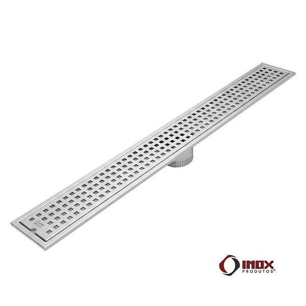 Ralo G104 com Cesto na Saída - Grelha com Furos Quadrados