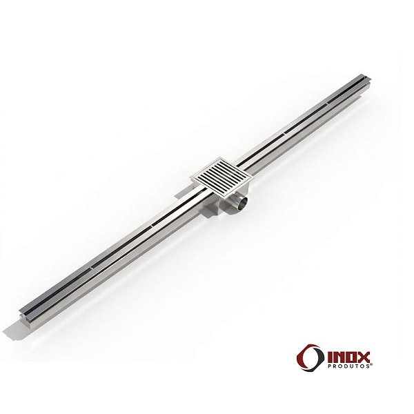 Ralo G63 com Saída Lateral - Caixa com Sifão, Cesto Coletor e Canaleta dos 2 lados