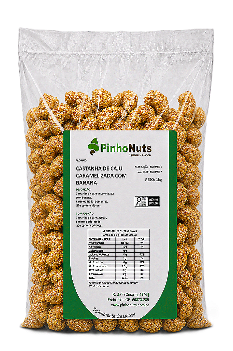 Castanha de Caju Caramelizada com Banana - Pinho Nuts