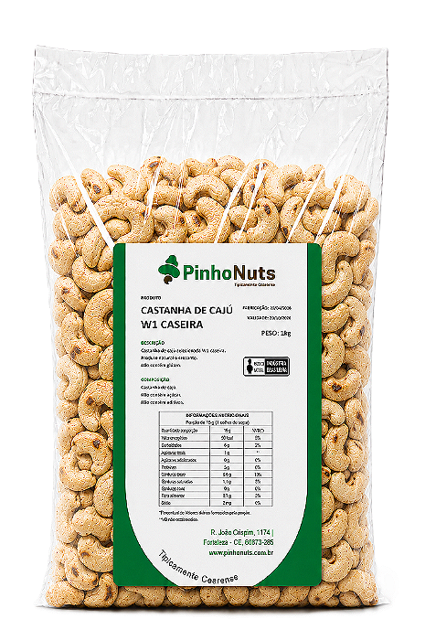 Castanha de Caju W1 Caseira - Pinho Nuts