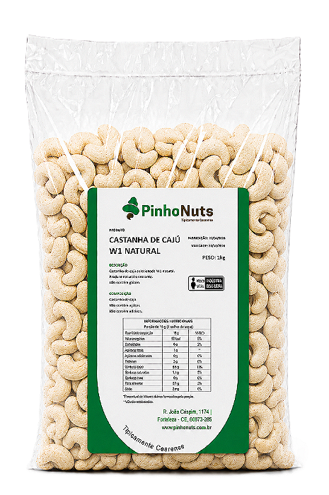 Castanha de Caju W1 Natural - Pinho Nuts