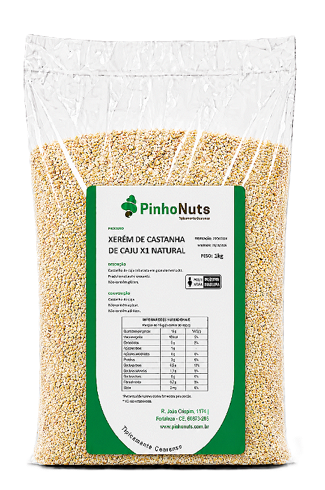 Xerém de Castanha de Caju X1 Natural - Pinho Nuts