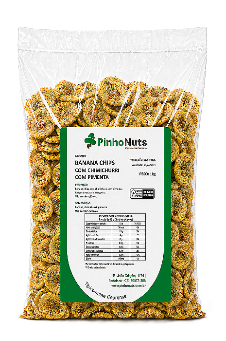 Banana Chips com Chimichurri com Pimenta - Pinho Nuts