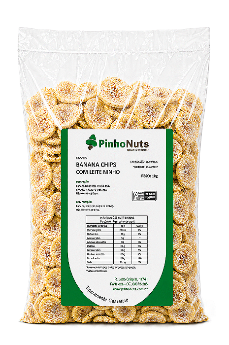 Banana Chips com Leite Ninho - Pinho Nuts