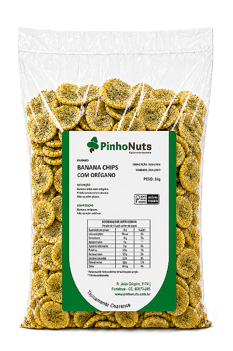 Banana Chips com Orégano - Pinho Nuts