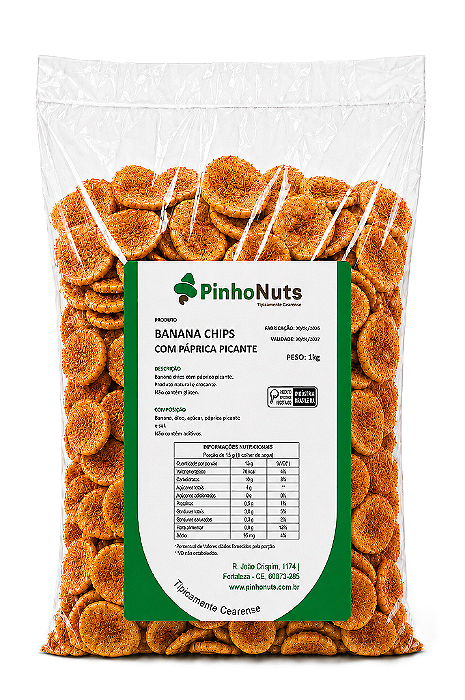 Banana Chips com Paprica Picante - Pinho Nuts