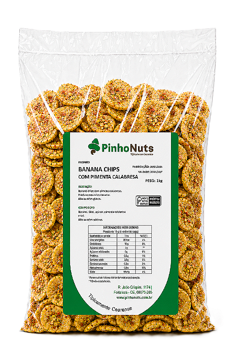 Banana Chips com Pimenta Calabresa - Pinho Nuts