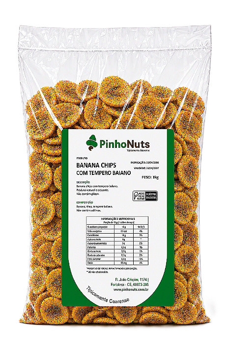 Banana Chips com Tempero Baiano - Pinho Nuts