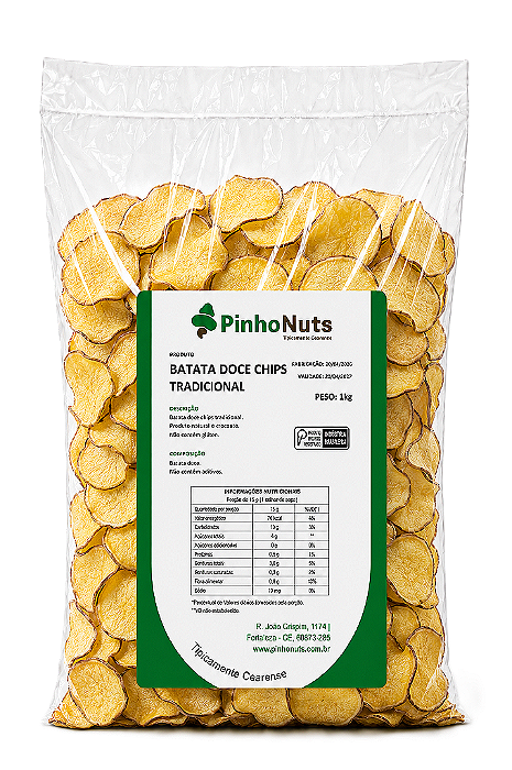 Batata Doce Chips Tradicional - Pinho Nuts