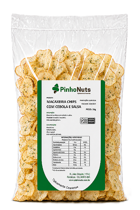Macaxeira Chips com Alho, Cebola e Salsa - Pinho Nuts